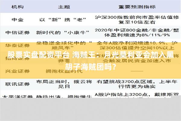 股票实盘配资平台 海贼王：月光莫利亚会加入黑胡子海贼团吗？