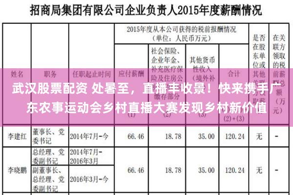 武汉股票配资 处暑至，直播丰收景！快来携手广东农事运动会乡村直播大赛发现乡村新价