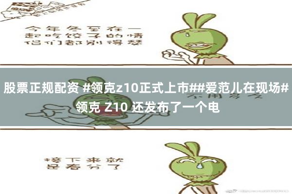 股票正规配资 #领克z10正式上市##爱范儿在现场# 领克 Z10 还发布了一个